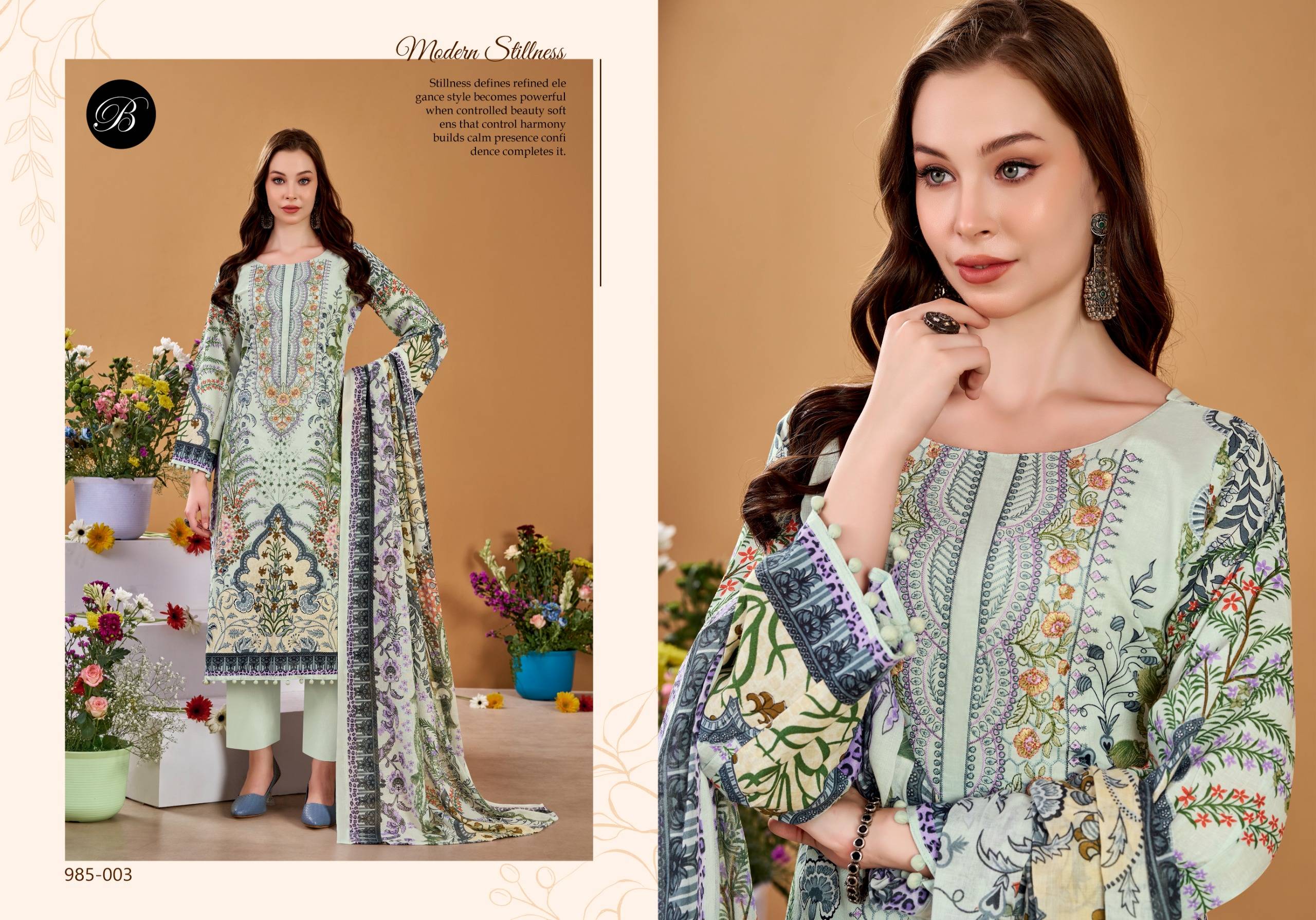 NAIRA VOL-145 by BelliZa DesigNer 985-001 TO 985-008 SERIES Pakistani Stylish Embroidered PURE COTTON COLLECTION At Wholesale Price